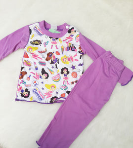 Pijama superhéroes morada