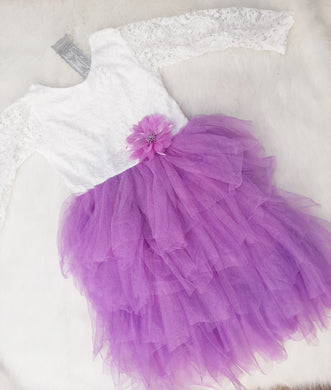 Vestido tutu largo morado