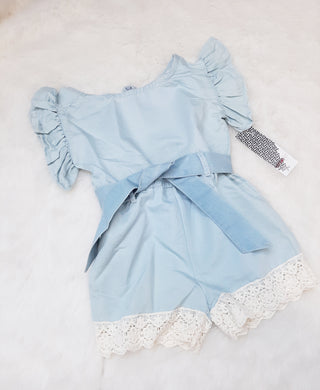 vestido enterizo niña azul