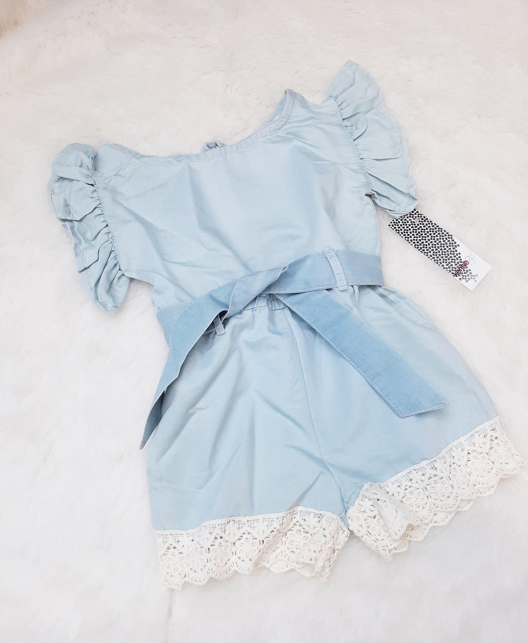vestido enterizo niña azul