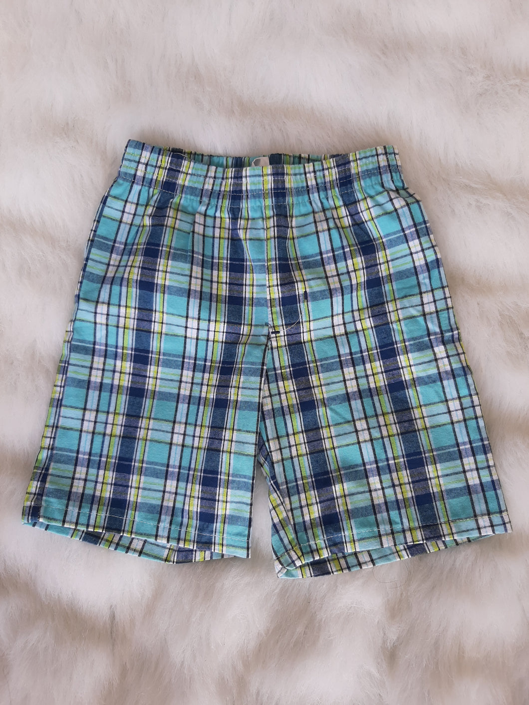 Pantaloneta cuadros azul